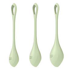 Набір йоні намистин Satisfyer Yoni Power 2 Light Green, діаметр 2-2,5-3 см, вага 22-44-73 гр, Київ
