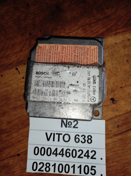 No2 Б/у Блок управління Airbag 0004460242 0281001105 для Mercedes-Benz W638 1995-2003