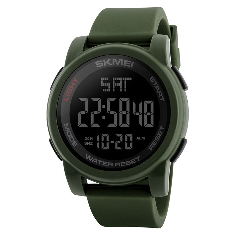Мужские спортивные наручные часы Skmei 1257 Зеленый - фото 1 - id-p1591276323