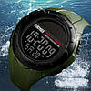 Чоловічий спортивний годинник Skmei 1405 Solar на сонячній батареї Зелений, фото 2