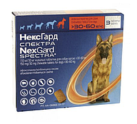 Нексгард Спектра 30-60 кг таблетки от блох, клещей и глистов для собак упаковка 3 таблетки