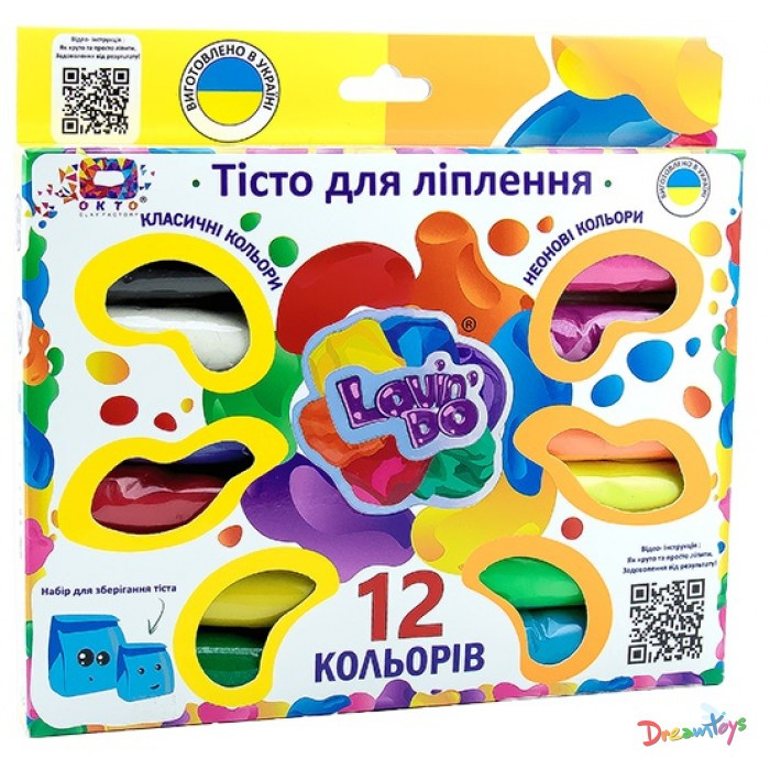 Набор для лепки "Lovin do" 12 цветов 420г. в кор. 19*20*2см 12шт