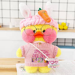 Іграшка Качка Лалафан Лалафанфан Lalafanfan Duck плюшеві м'які іграшки м'яка популярна плюшева качечка Рожева Special Delivery