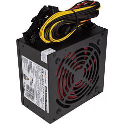 Блок живлення LogicPower ATX-500W, 12 см LED Fan, без каб. жив. (LP10720) для комп'ютерів