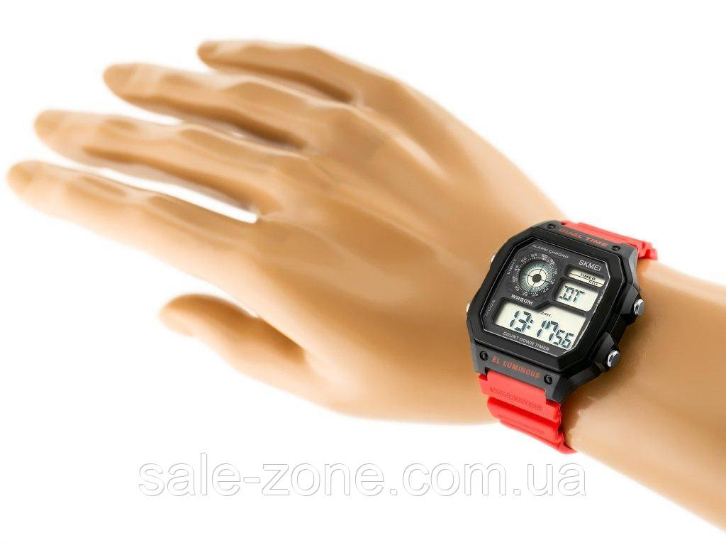 Мужские наручные спортивные часы Skmei 1299 Красный - фото 5 - id-p1591337420