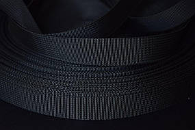 Ремінна стрічка чорна репсове плетіння, 20 мм