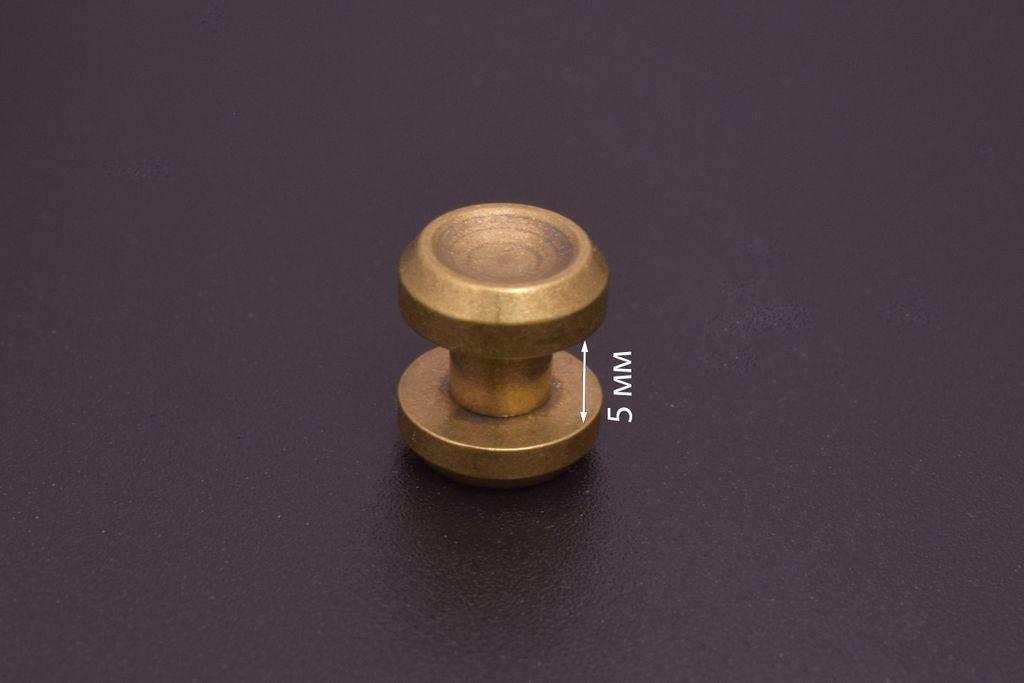 Ременной винт 5 мм, латунь (1 шт): ременные винты, фурнитура для ремней ...