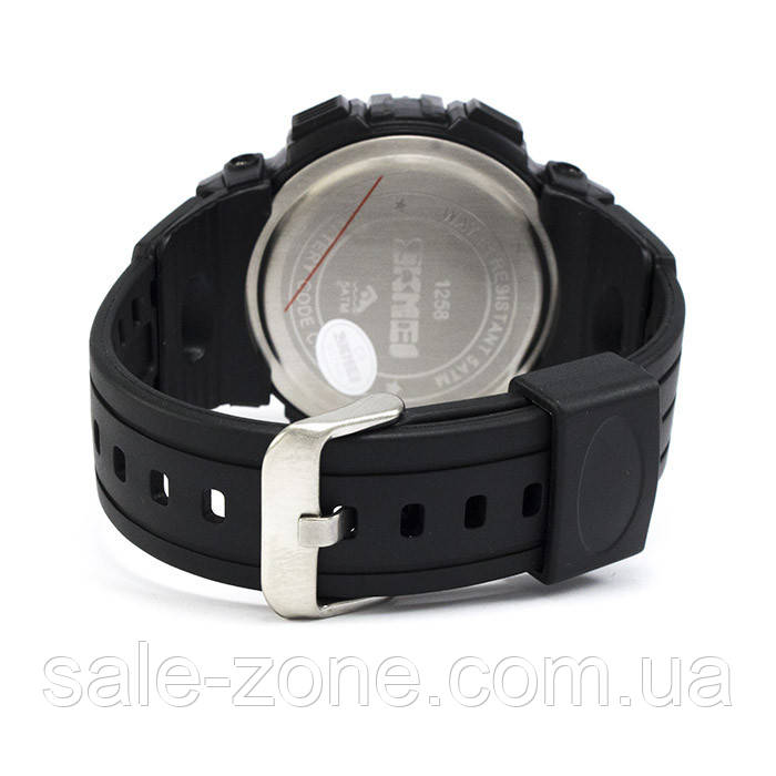 Мужские наручные спортивные часы Skmei 1258 Черный - фото 3 - id-p1591362514