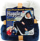 Толстовка - плед з капюшоном HUGGLE HOODIE BLANKET, плед з рукавами (Синій), фото 2