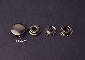 Кнопка Каппа 15 мм, чорний нікель, упаковка 20 шт.