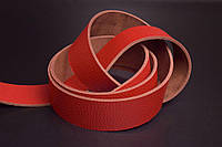 Ременной полоса с плитой Бартон - ширина 3.5 см, цвет красный