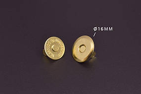 Кнопка магнітна "тарілочка" 16 мм, золото, 1 шт.