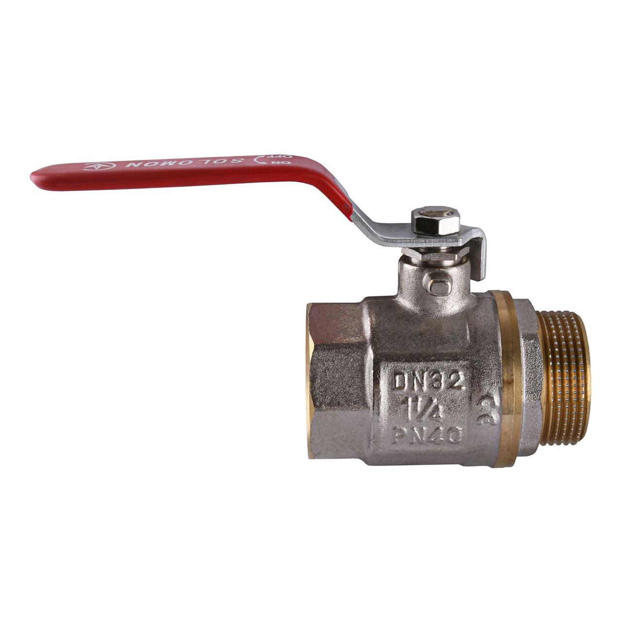 Кран кульовий прямий SOLOMON 1 1/4" НВ КР PN40 В1002FM, фото 1