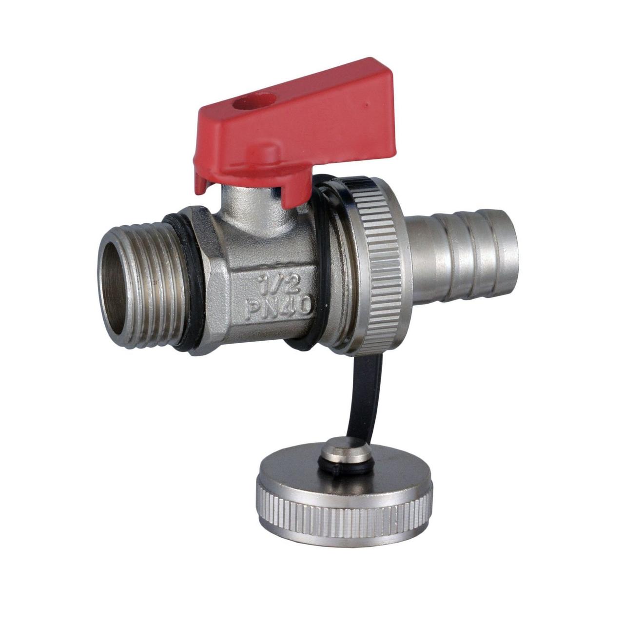 Кран кульовий наповнення/слива SOLOMON 1/2" NV-0831R червоний, фото 1