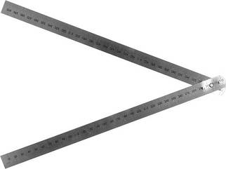 Лінійка складана неіржавка сталь 600 мм (дві плеча по 300 мм) Vorel 19740 (Польща)