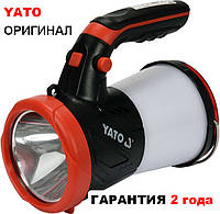 Фонарь LED-диодный аккумулятор YATO Li-Ion 3.7 В, 15 Вт, 600-1200 Лм, с ручкой, зарядное устройство USB