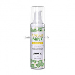 Масажна олія Exsens Organic Spear Mint 50 мл розігрівальна, їстівна