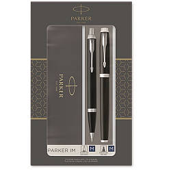 Набір ручок Parker IM 17 Black CT FP+BP в подарунковій упаковці DUOSETS (22192b19)