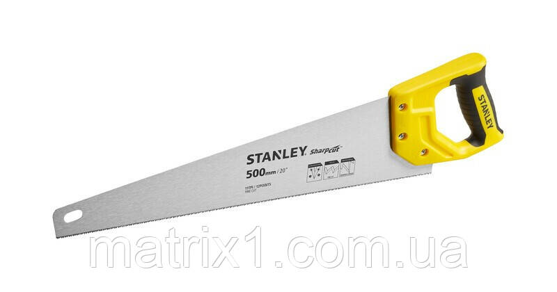 Ножівка по дереву 500 мм, 11 зубів/1" STANLEY "SHARPCUT"