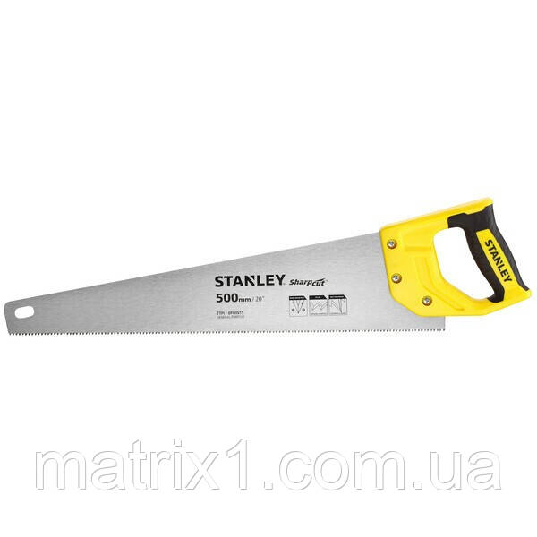 Ножівка по дереву 500 мм, 7 зубів/1" STANLEY "SHARPCUT"