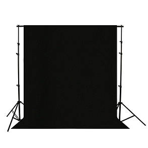 Фон для фото, фотофон тканинний (2.8 м.×3.0 м) Чорний, фото 1