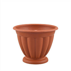 Горщик для квітів пластиковий ММ Пласт Афіна коричневий 2,3л PP7025-2