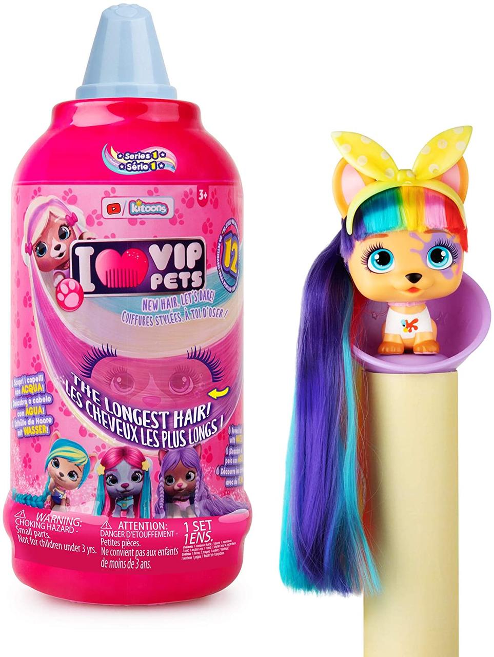 Ігровий набір IMC toys VIP Pets S1 Модний улюбленець з довгим волоссям у пляшці Віп Петс