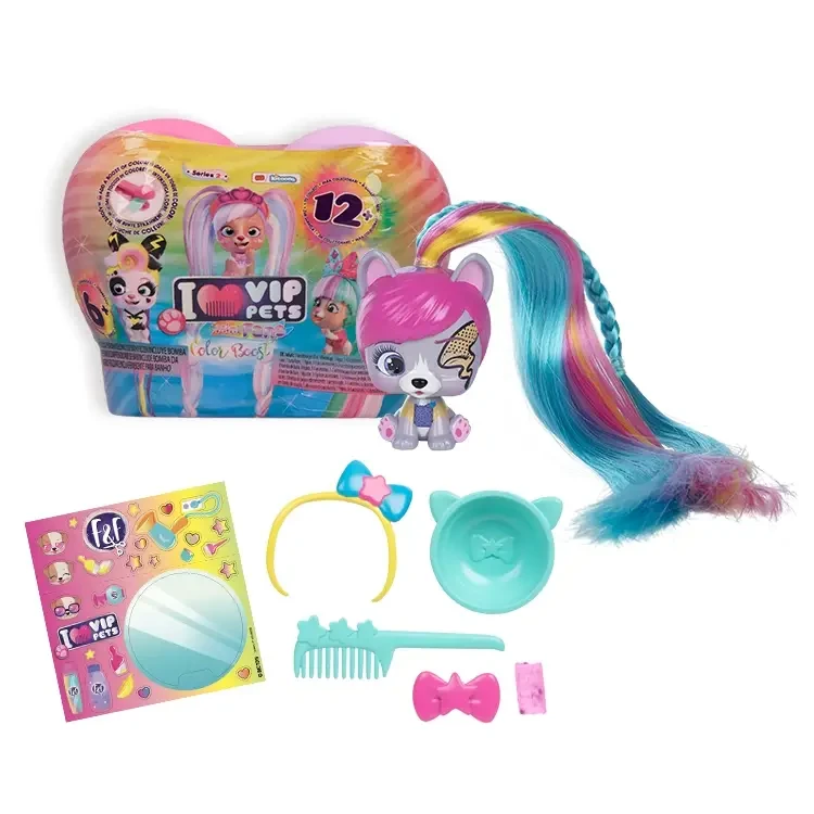 Ігровий набір IMC Toys VIP Pets Mini Fans Color S2 Домашній улюбленець з довгим волоссям Віп Петс