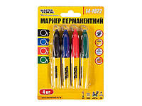 Маркер перманентний кольоровий (4шт.) 14-1822 ТМ MASTER TOOL