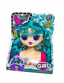 Іграшкова лялька для зачісок і макіяжу LOL LK1071, 4 види (Бірюзові волосся) - MegaLavka