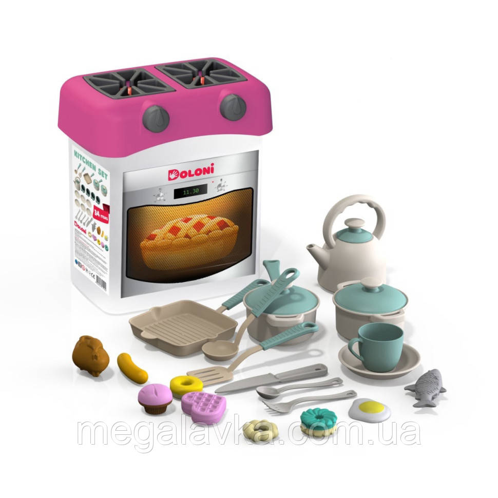 Игрвовой набір Кухня-Бокс DOLONI-TOYS 01480/1/2 (Рожевий) - MegaLavka