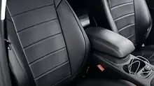 Чохли на сидіння Hyundai Creta 2016 - екокожа /чорні 87897 Seintex (Хюндай крета)