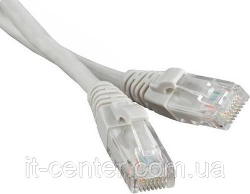 Патч-корд UTP 1 м, ATCOM, літій, RJ45, кат.5е, Grey, фото 1