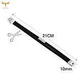 Браслет "Два серця" 21 см. Silver, фото 4