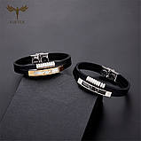 Браслет "Два серця" 21 см. Silver, фото 5