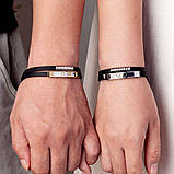 Браслет "Два серця" 21 см. Silver, фото 6