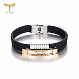 Браслет "Два серця" 19 см. Gold, фото 2