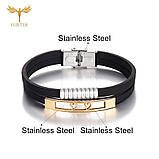 Браслет "Два серця" 19 см. Gold, фото 3