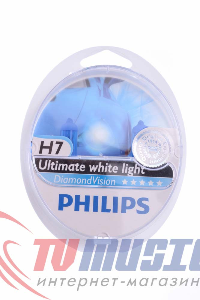 Комплект галогенних ламп Philips H7 Diamond Vision 12 V 55 W (12972DVS2), фото 1