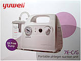 Портативний аспіратор Yuwell 7E-C/G Portable Phlegm Suction Unit, фото 2