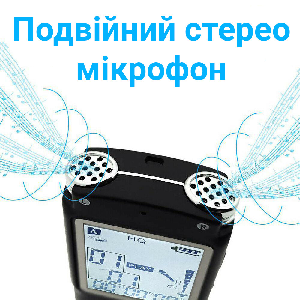 Портативный цифровой диктофон Savetek T-60, VAS, 16 Гб, MP3, стерео - фото 10 - id-p1248979670