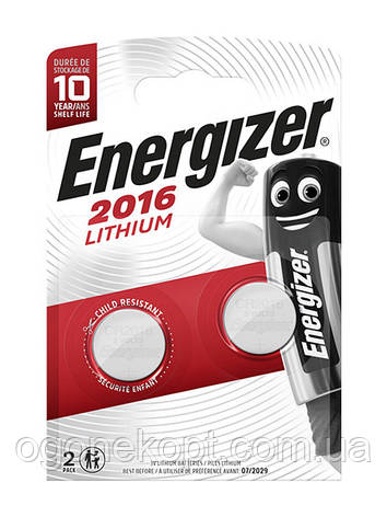 Батарейки ENERGIZER® CR 2016 Lithium 3V, фото 1