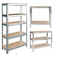 Стелаж металевий Siker G9040 180x90x40 см, 5 полиць для складу, гаража та будинку (40810114)