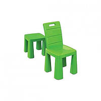 Стул-табурет для детей от 1 годика Ладони, Пластиковый стульчик детский Doloni зеленый 04690-2