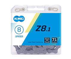 Ланцюг велосипедний KMC Z8.1 (grey/grey) із замком BOX (7-8 швидкостей)