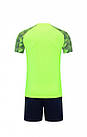 Комплект футбольної форми для підлітків та дорослих для тренувань та гри з можливістю нанесення номерів для команд салатовий, фото 5
