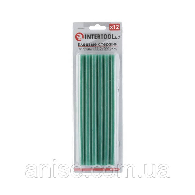 Комплект зелених клеєвих стержнів 11 мм*200 мм, 12 шт - фото 1 - id-p1591621020