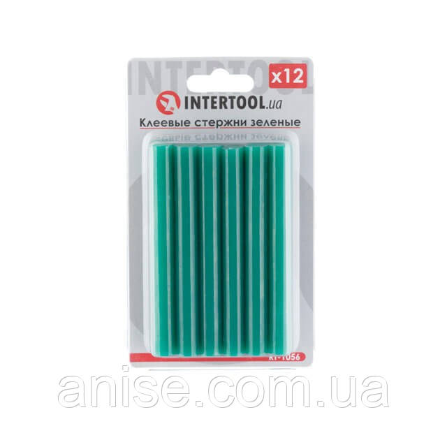 Комплект зелених клеєвих стержнів 11 мм*100 мм, 12 шт - фото 1 - id-p1591635038