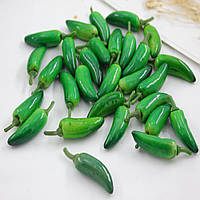 (10шт) Декоративні міні овочі "Перець зелений" 50м х12ммм, пенопласт