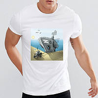 Чоловіча футболка з патріотичним принтом